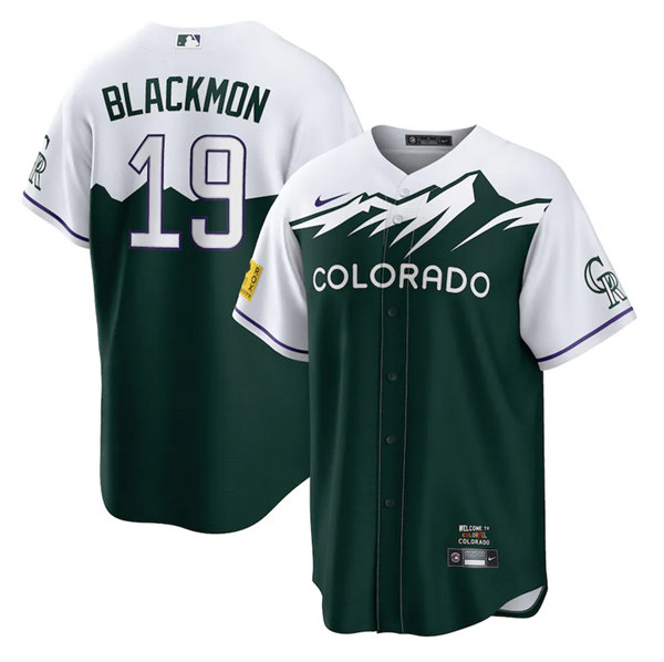 Men's Colorado Rockies #19 Charlie Blackmon 2022 Green City Connect Stitched Baseball Jersey Men's Colorado Rockies #19 Charlie Blackmon 2022 Green City Connect Stitched Baseball Jersey